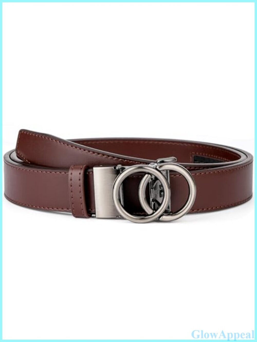 Leather Ratchet Dress Belt Customizable Fit 1.18" Wide